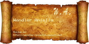 Wendler Aniella névjegykártya